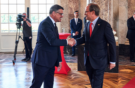 Ministerpräsident Boris Rheinbegrüßt Honorargeneralkonsul Hutter